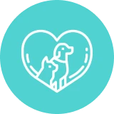 Animal love logo design